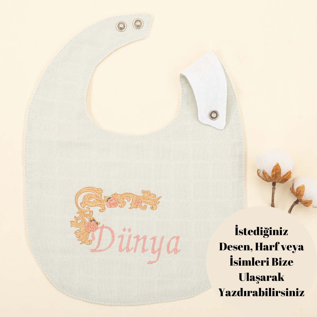 Kişiselleştirilmiş Mama Önlüğü - Mint Muslin