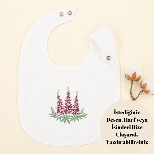 Kişiselleştirilmiş Mama Önlüğü - Beyaz Muslin