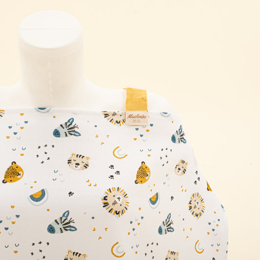 Çift Katlı Muslin Emzirme Önlüğü - Zoo