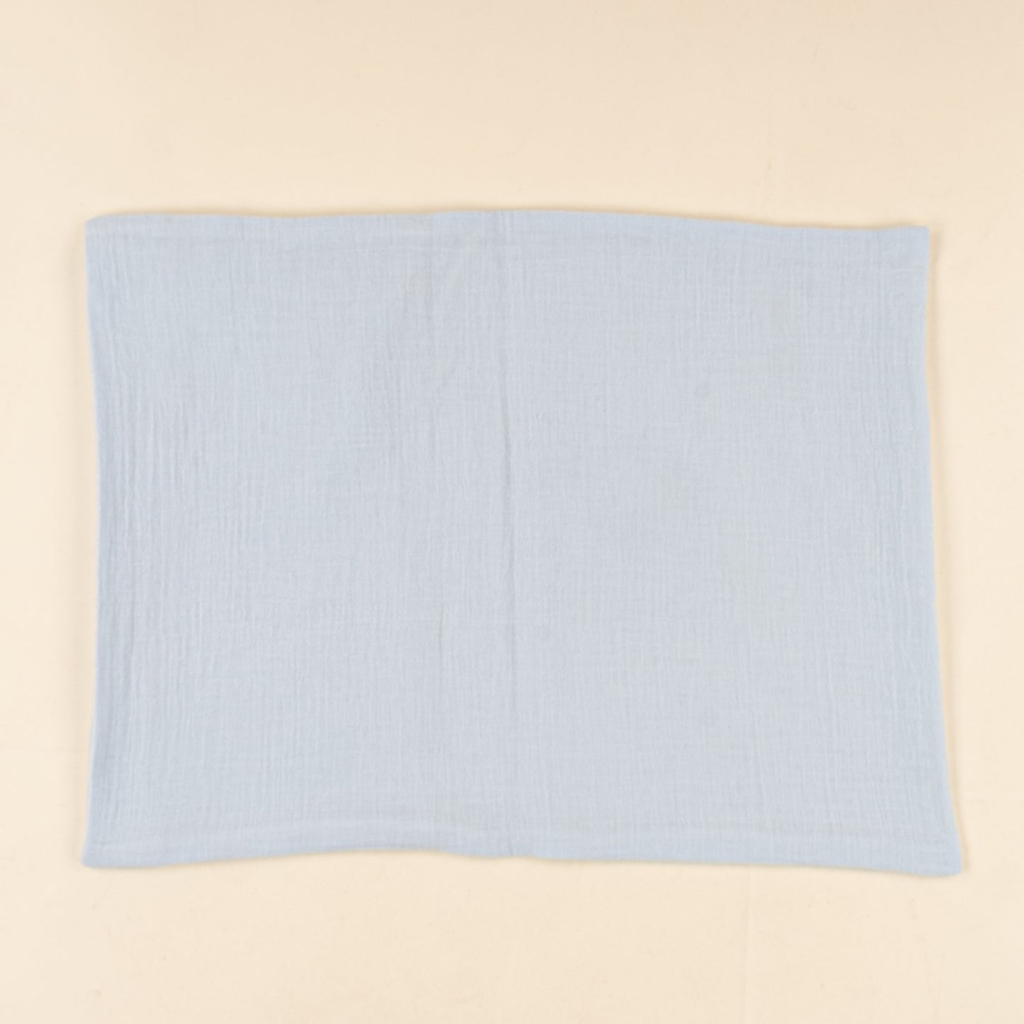 Bebek Lastikli Çarşaf ve Yastık Kılıfı - Mavi İki Katlı Organik Muslin