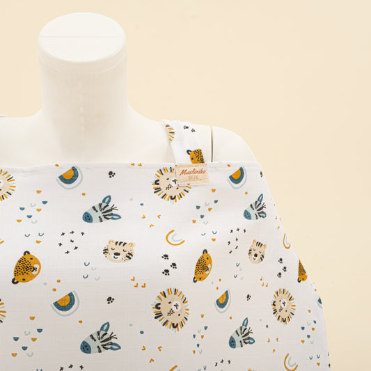 Çift Katlı Muslin Emzirme Önlüğü - Zoo