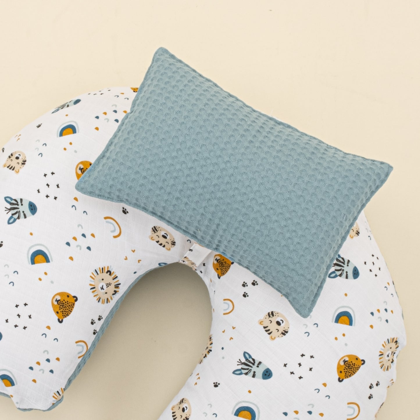 Emzirme Yastığı - Çift Taraflı - Petrol Mavisi Petek - Zoo