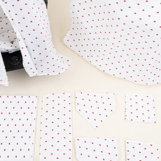 9 Parça Avantajlı Set - Tek Taraflı - Kırmızı Kalp