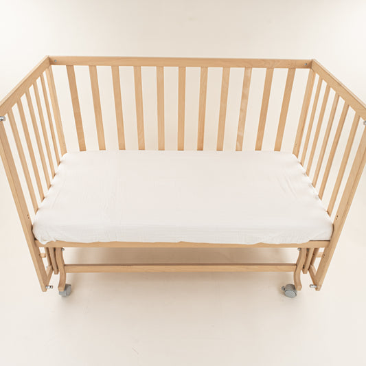 Bebek Lastikli Çarşaf ve Yastık Kılıfı - İki Katlı Organik Muslin - Krem