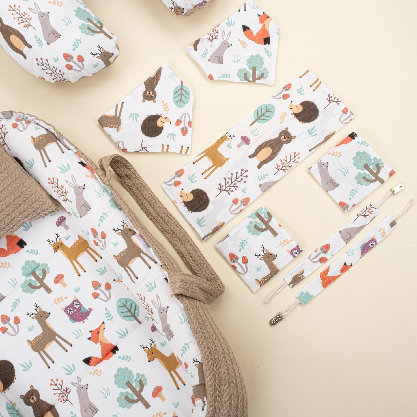 18 Parça Full Set - Çift Taraflı - Taş Örgü - Orman