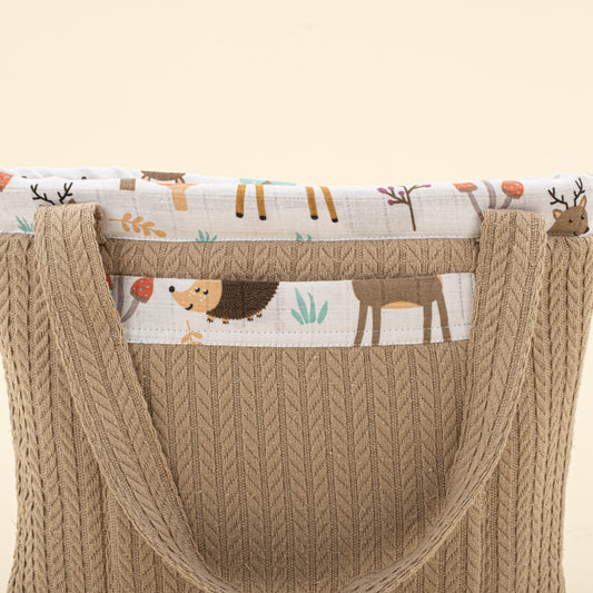 Bebek Bakım Çantası - Taş Örgü - Orman