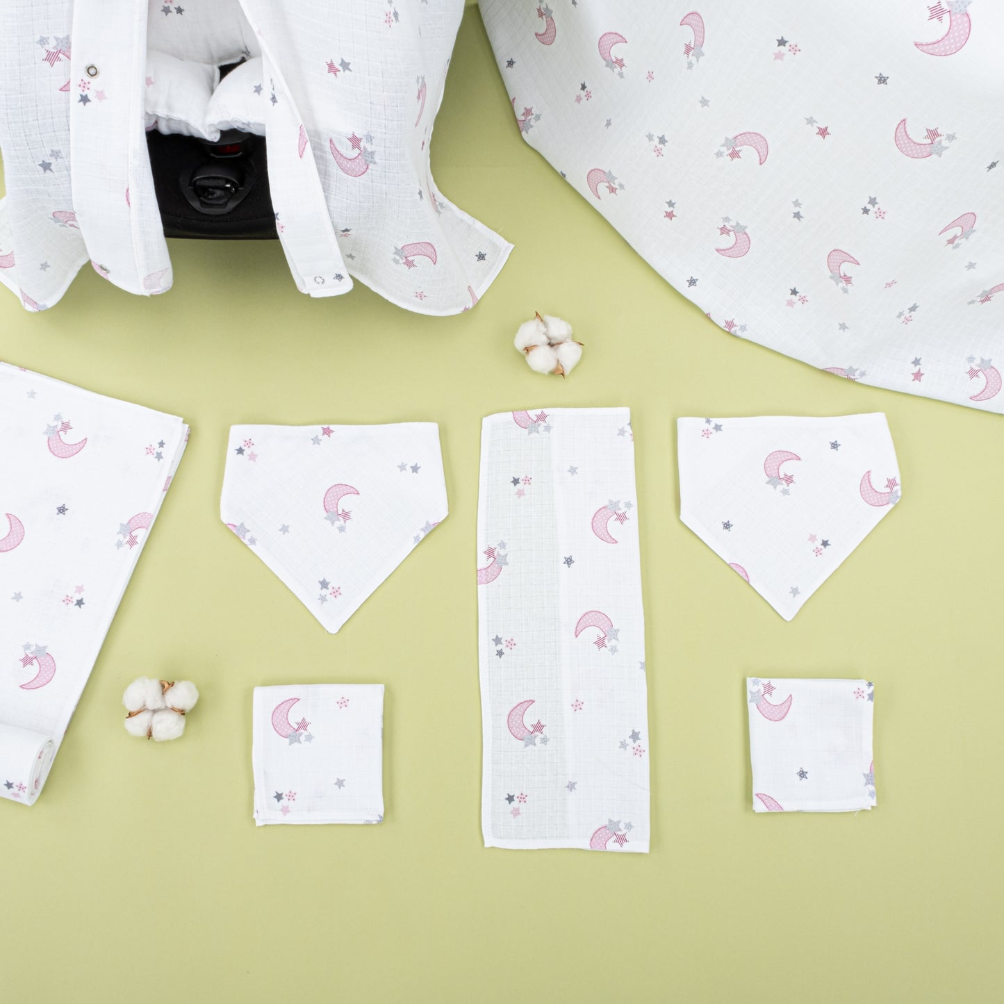 11 Parça Avantajlı Set - Tek Taraflı - Pembe Ay