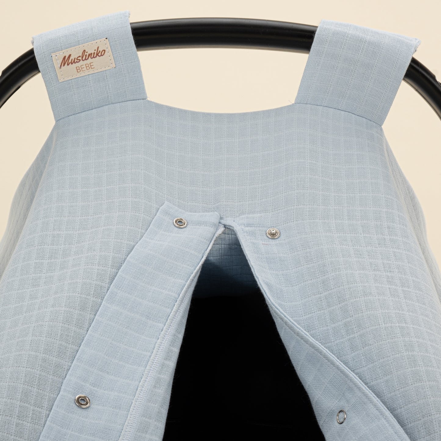 Puset Örtüsü - Tek Taraflı - Bebe Mavisi Müslin