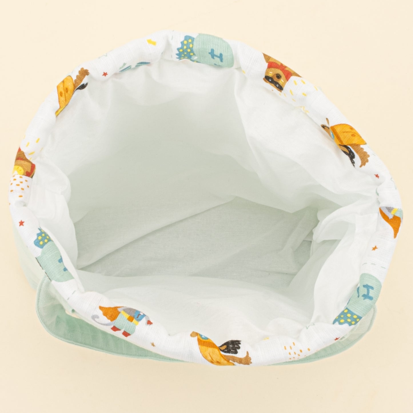 Bebek Bakım Çantası - Su Yeşili Muslin - Süper Kahramanlar