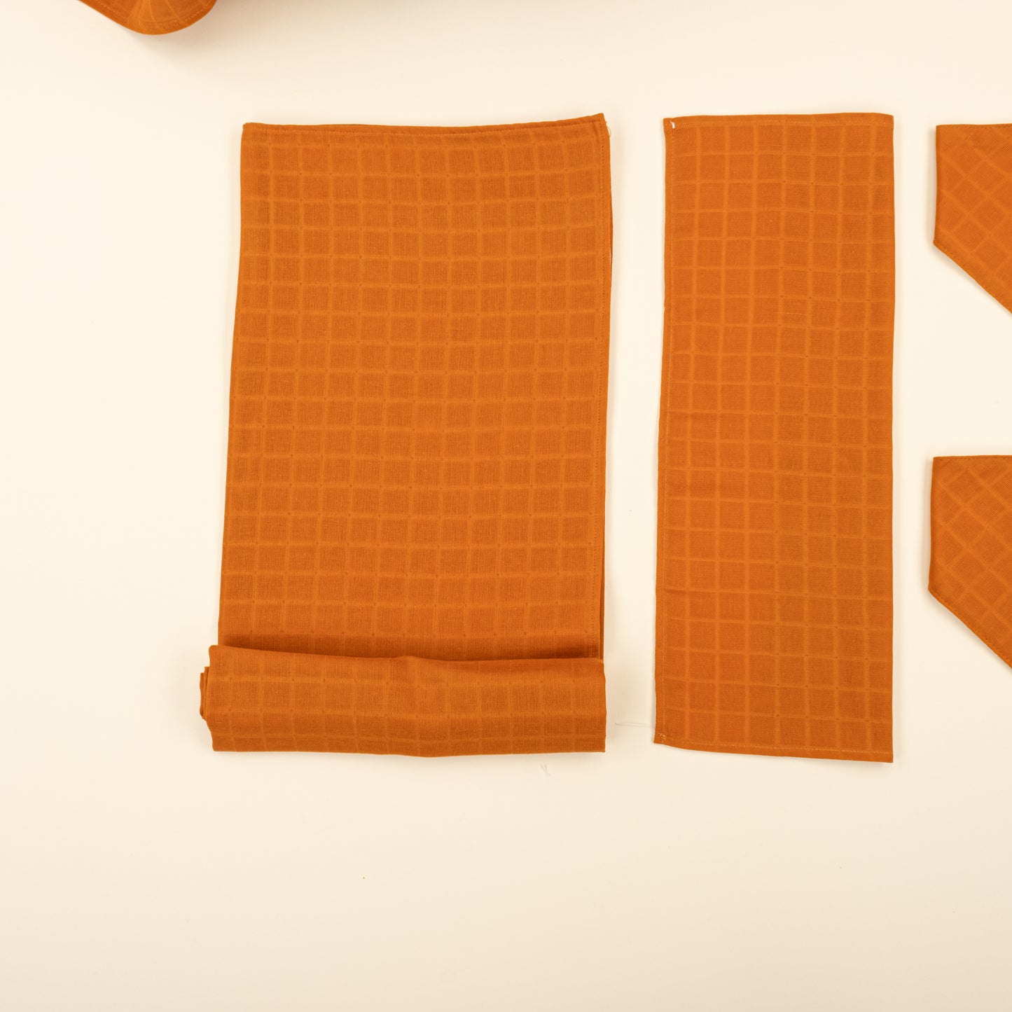 9 Parça Avantajlı Set - Tek Taraflı - Kiremit Muslin
