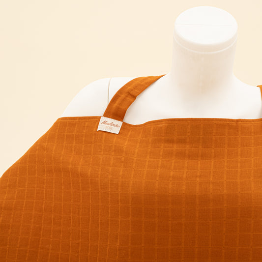 Çift Katlı Muslin Emzirme Önlüğü - Kiremit Muslin