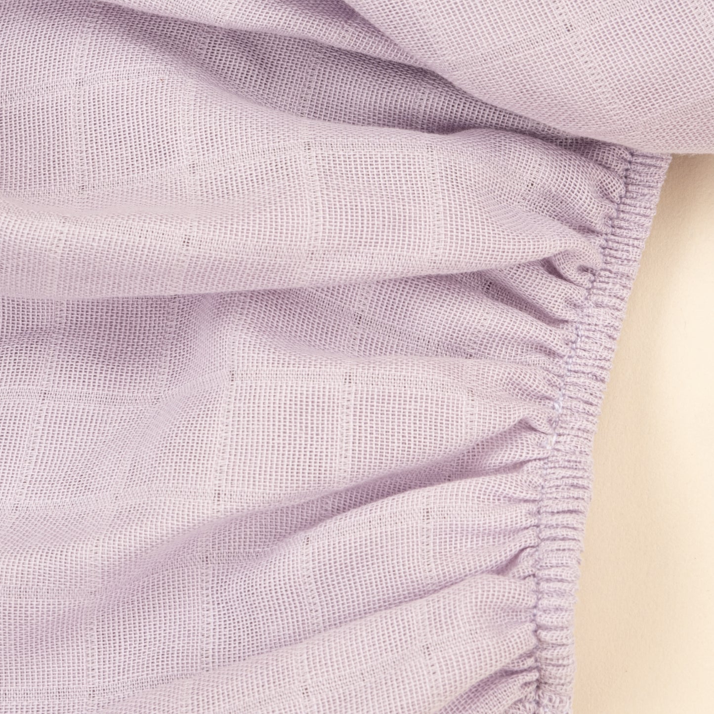 Bebek Muslin Nevresim Seti (Yorgan Kılıfı,Yastık Kılıfı,Lastikli Çarşaf) - Lila Muslin - Lavanta