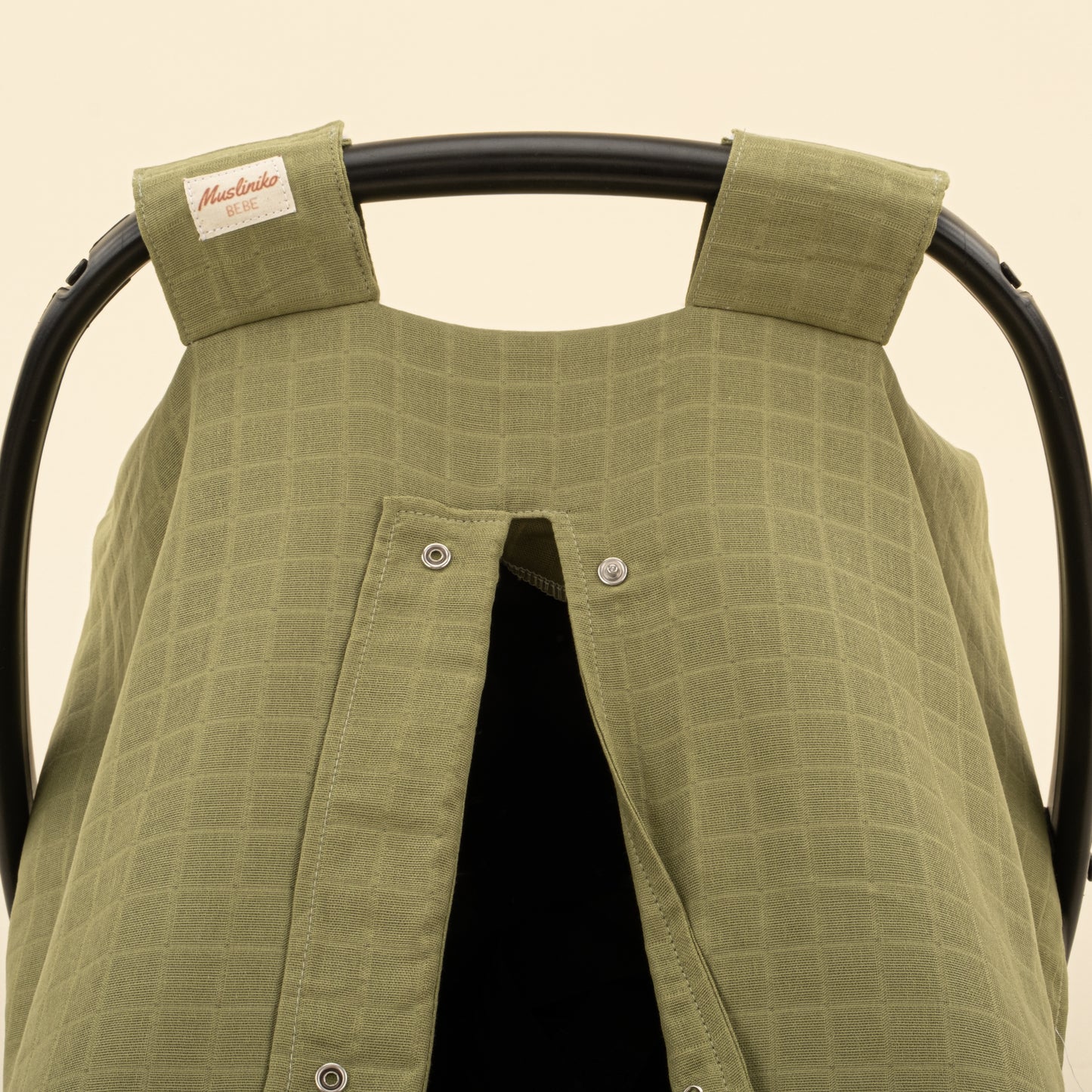 Puset Örtüsü - Tek Taraflı - Koyu Fıstık Yeşili Muslin