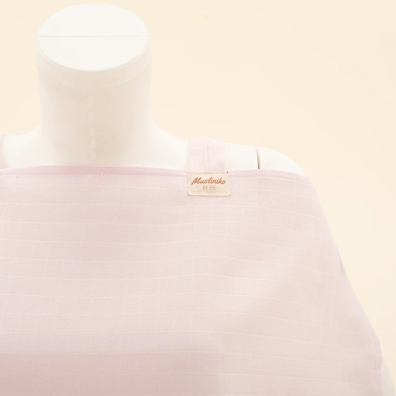 İndirimli Ürün - Tek Katlı Emzirme Önlüğü - Bebe Pembe Muslin