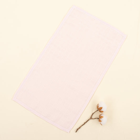 Önlük ve Mendil Seti - Tek Taraflı - Bebe Pembe Muslin