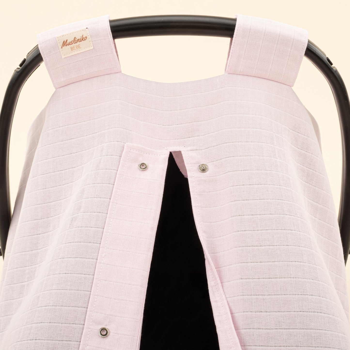 Puset Örtüsü - Tek Taraflı - Bebe Pembe Muslin