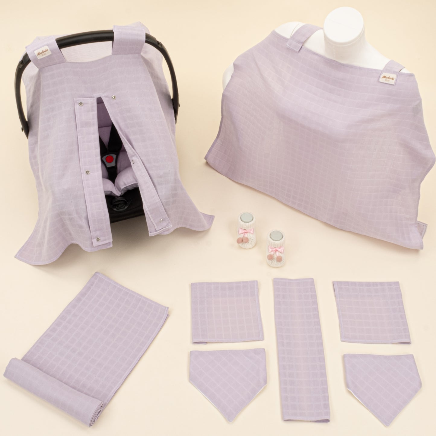 9 Parça Avantajlı Set - Tek Taraflı - Lila Muslin