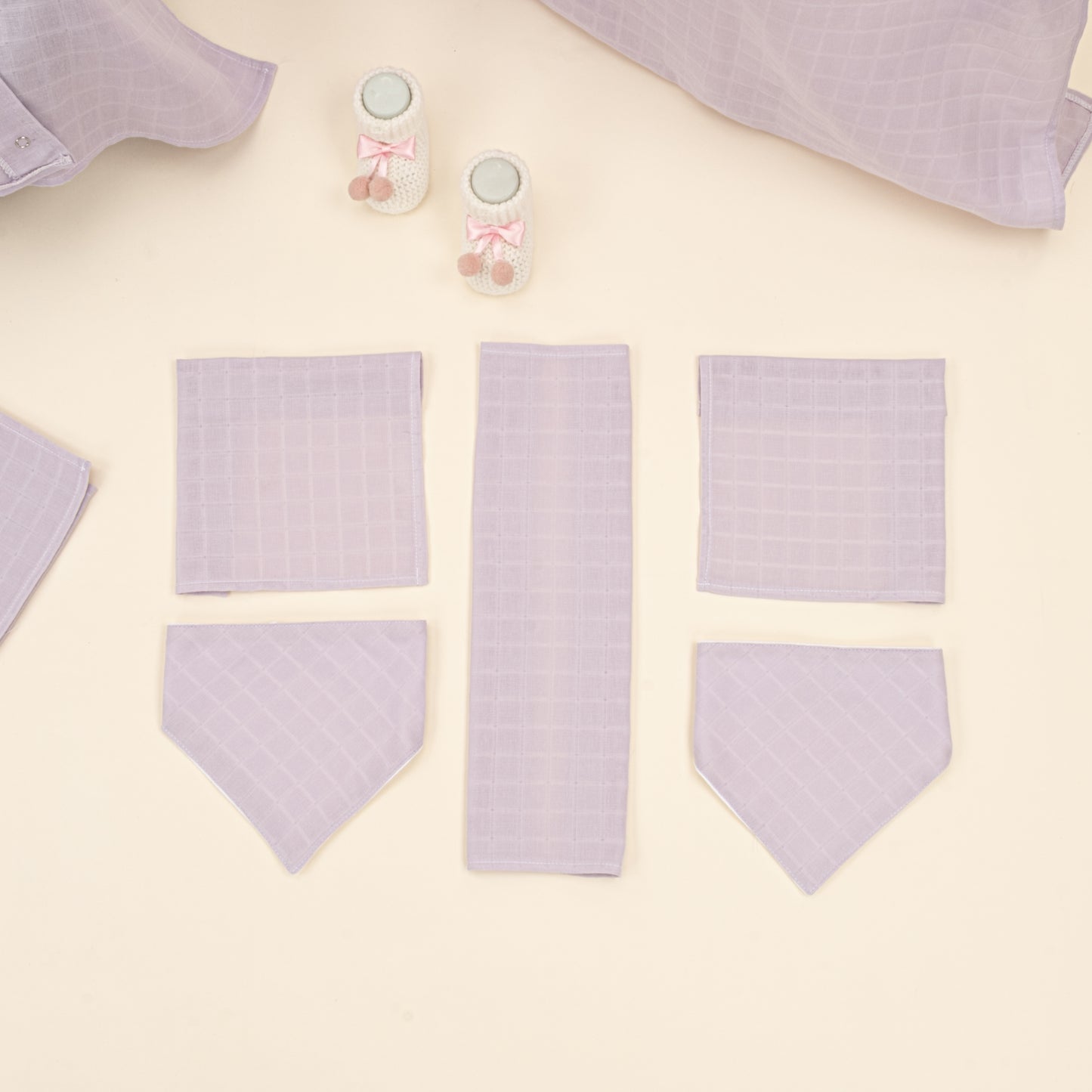 9 Parça Avantajlı Set - Tek Taraflı - Lila Muslin