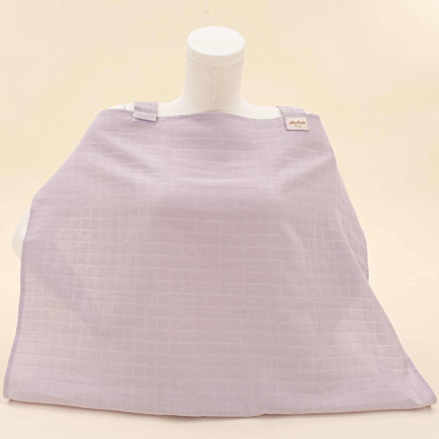 Çift Katlı Muslin Emzirme Önlüğü - Lila Muslin