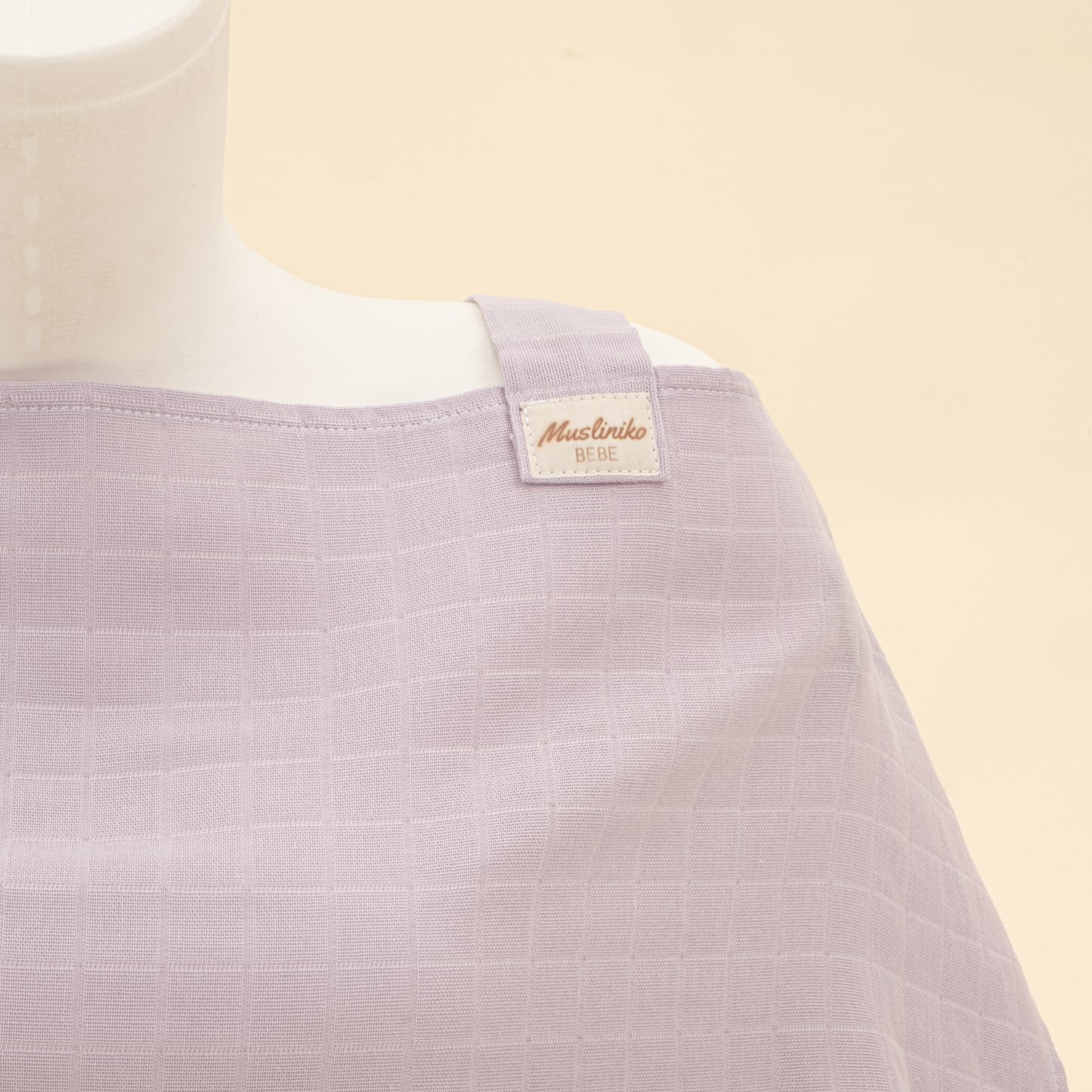 Çift Katlı Muslin Emzirme Önlüğü - Lila Muslin