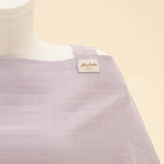 Çift Katlı Muslin Emzirme Önlüğü -  Lila Muslin