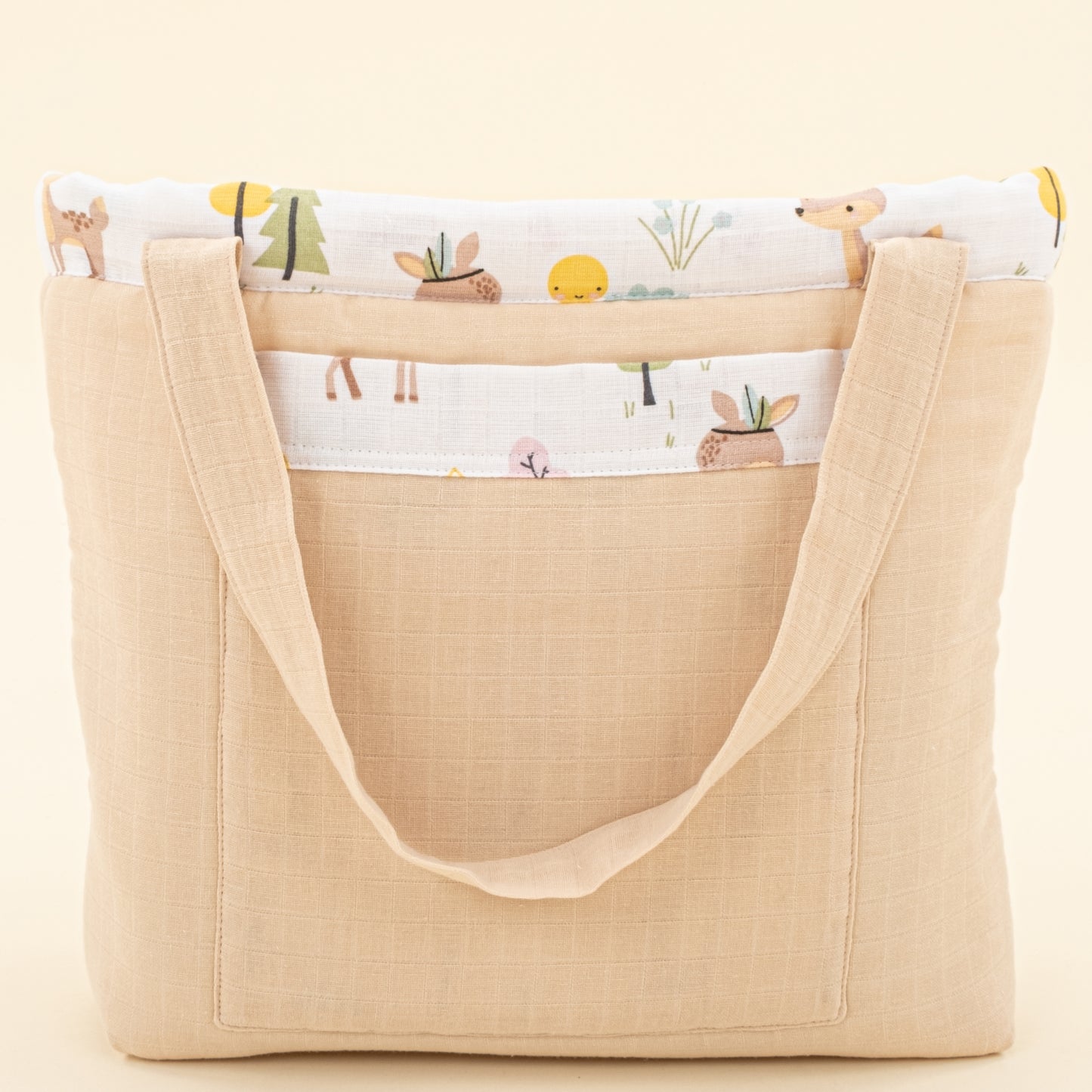 Bebek Bakım Çantası - Kumsal Beji Muslin - Ceylan