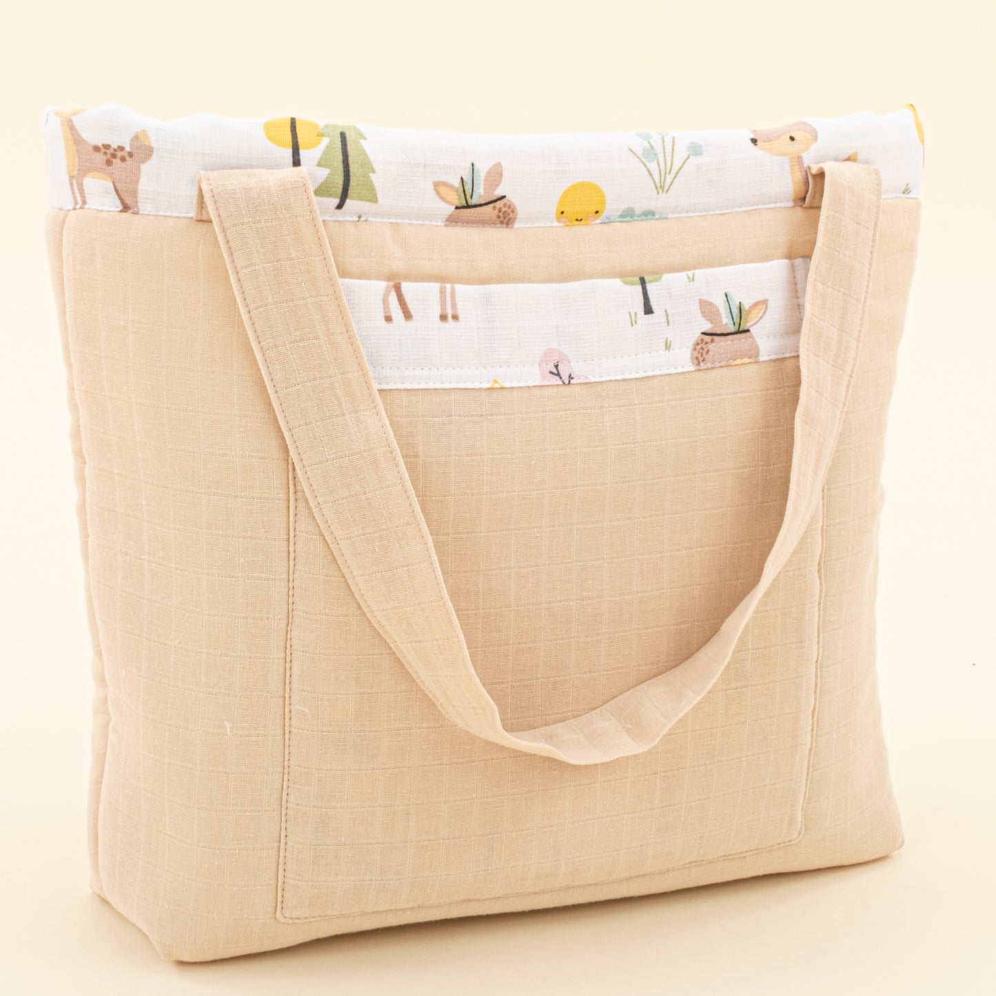 Bebek Bakım Çantası - Kumsal Beji Muslin - Ceylan