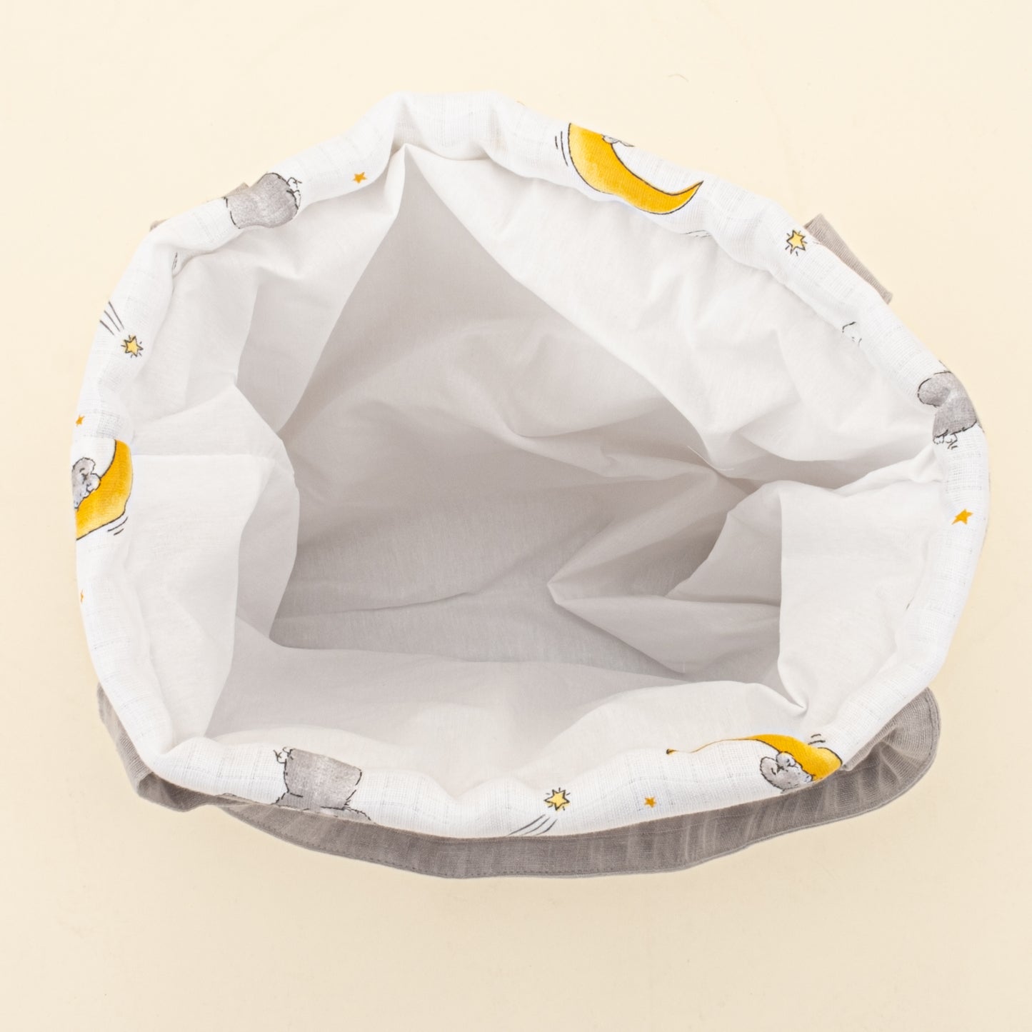 Bebek Bakım Çantası - Açık Gri Muslin - Gri Tavşan