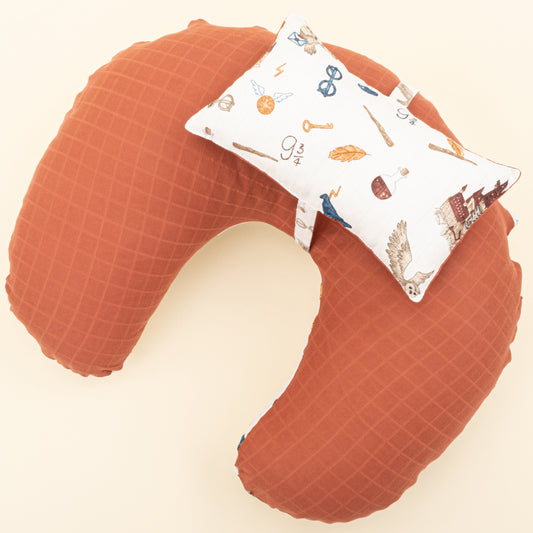 Emzirme Yastığı - Çift Taraflı - Koyu Kiremit Muslin - Harry