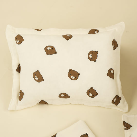 4 Parça İki Katlı Avantajlı Set - İki Katlı Bear - Krem Muslin