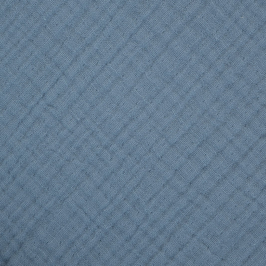 Dört Katlı Organik Muslin - Mavi