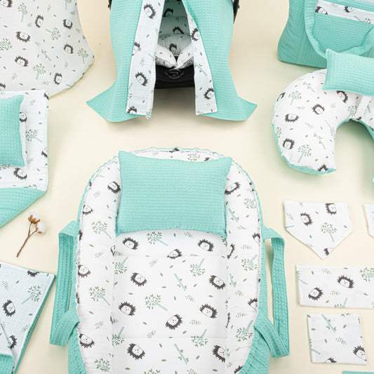 18 Parça Full Set - Çift Taraflı - Nil Yeşili Petek - Kirpi