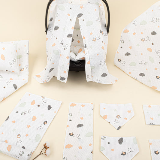 11 Parça Avantajlı Set - Tek Kat - Kuş