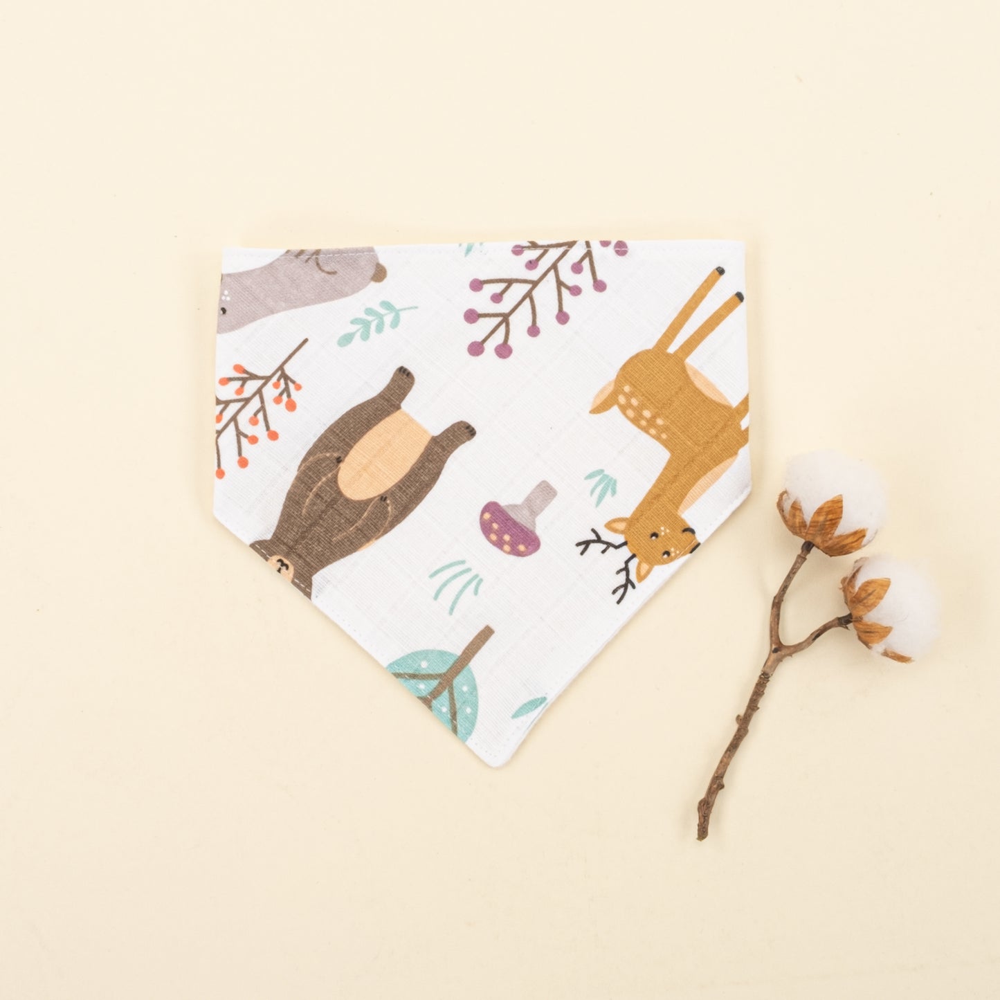 Önlük ve Mendil Seti - Tek Taraflı - Orman