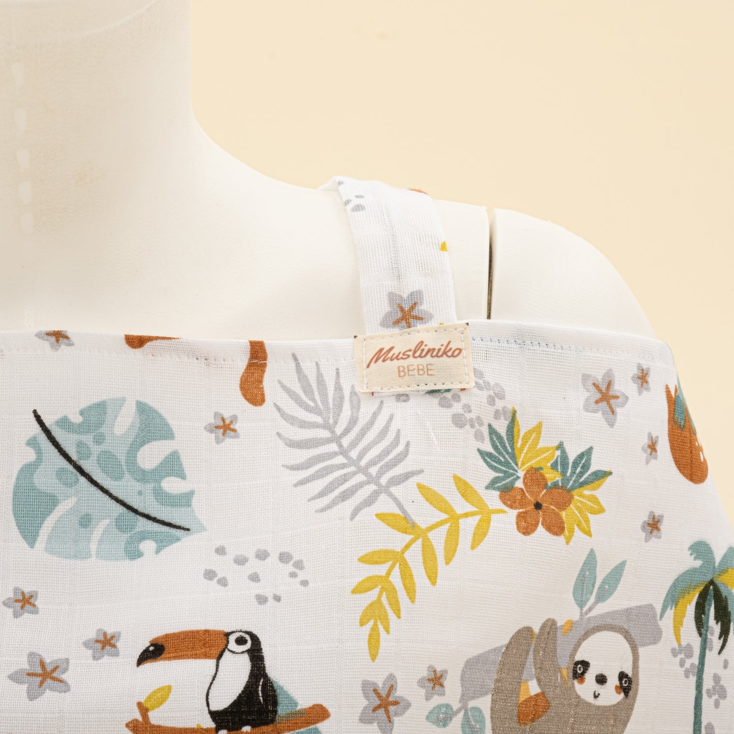 Çift Katlı Muslin Emzirme Önlüğü - Hayvanat Bahçesi