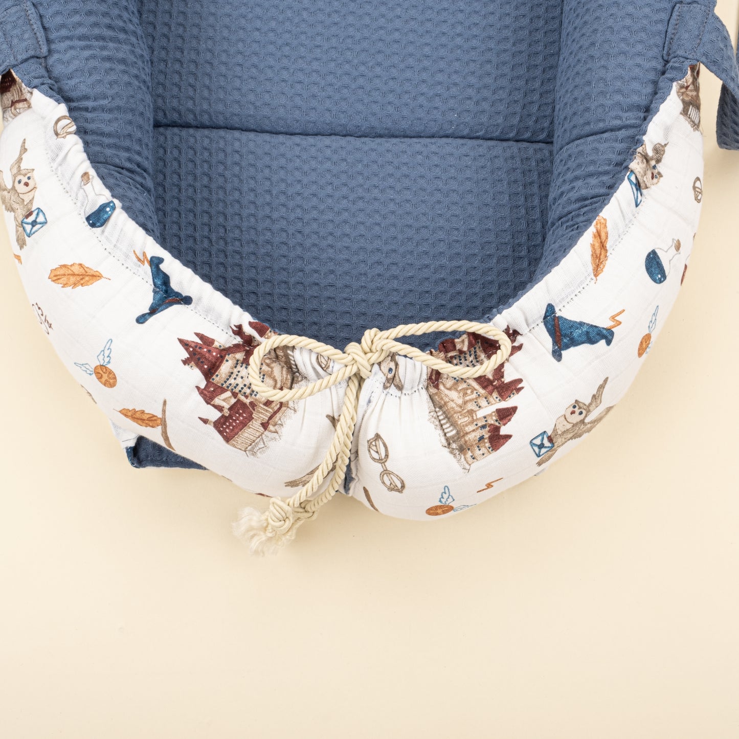 Babynest ve Yastık- Çift Taraflı - İndigo Petek - Harry