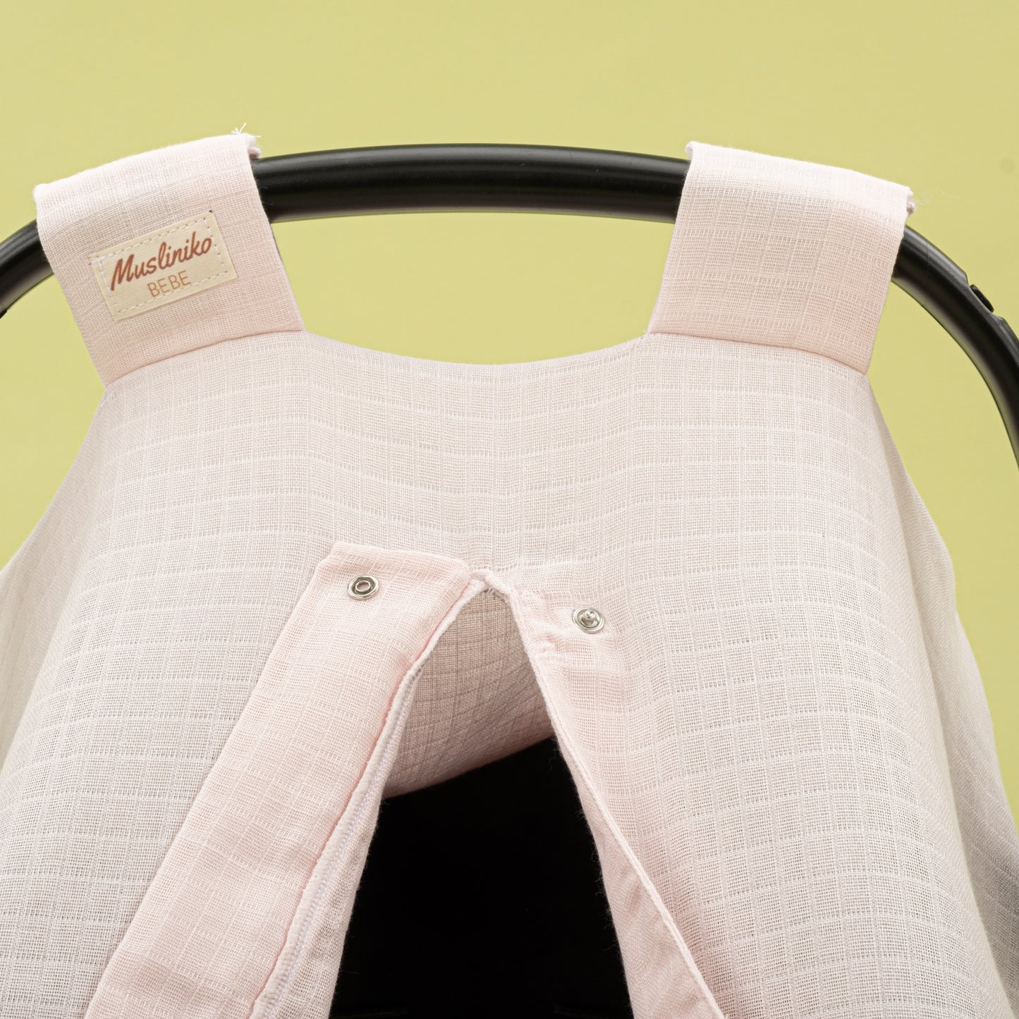 Puset Örtüsü - Tek Taraflı - Bebe Pembe Muslin