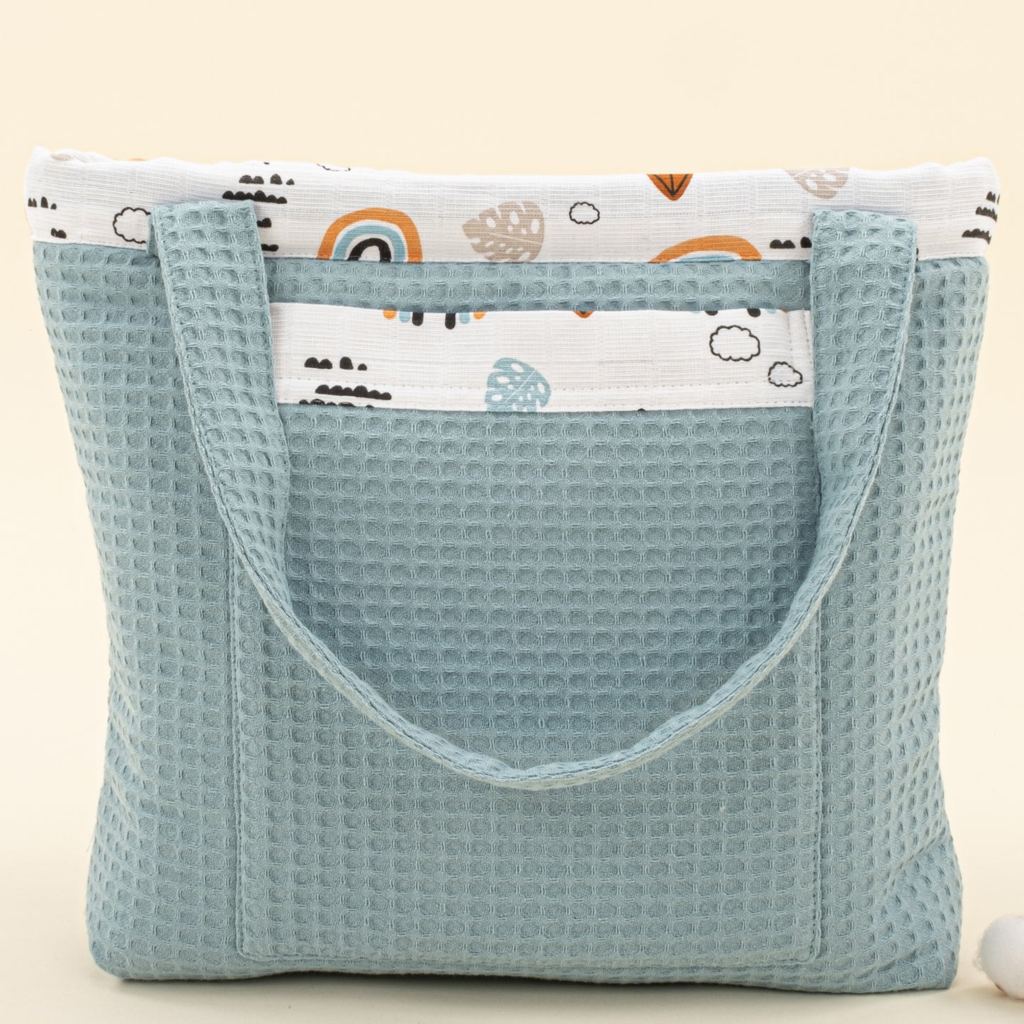 Bebek Bakım Çantası - Petrol Mavisi Petek - Petrol Mavisi Gökkuşağı