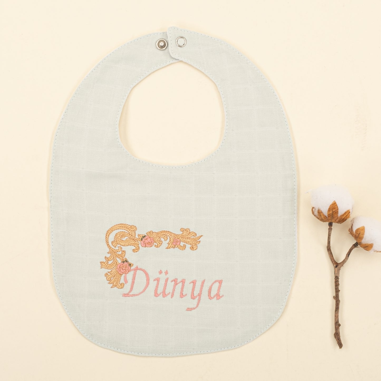 Kişiselleştirilmiş Mama Önlüğü - Mint Muslin