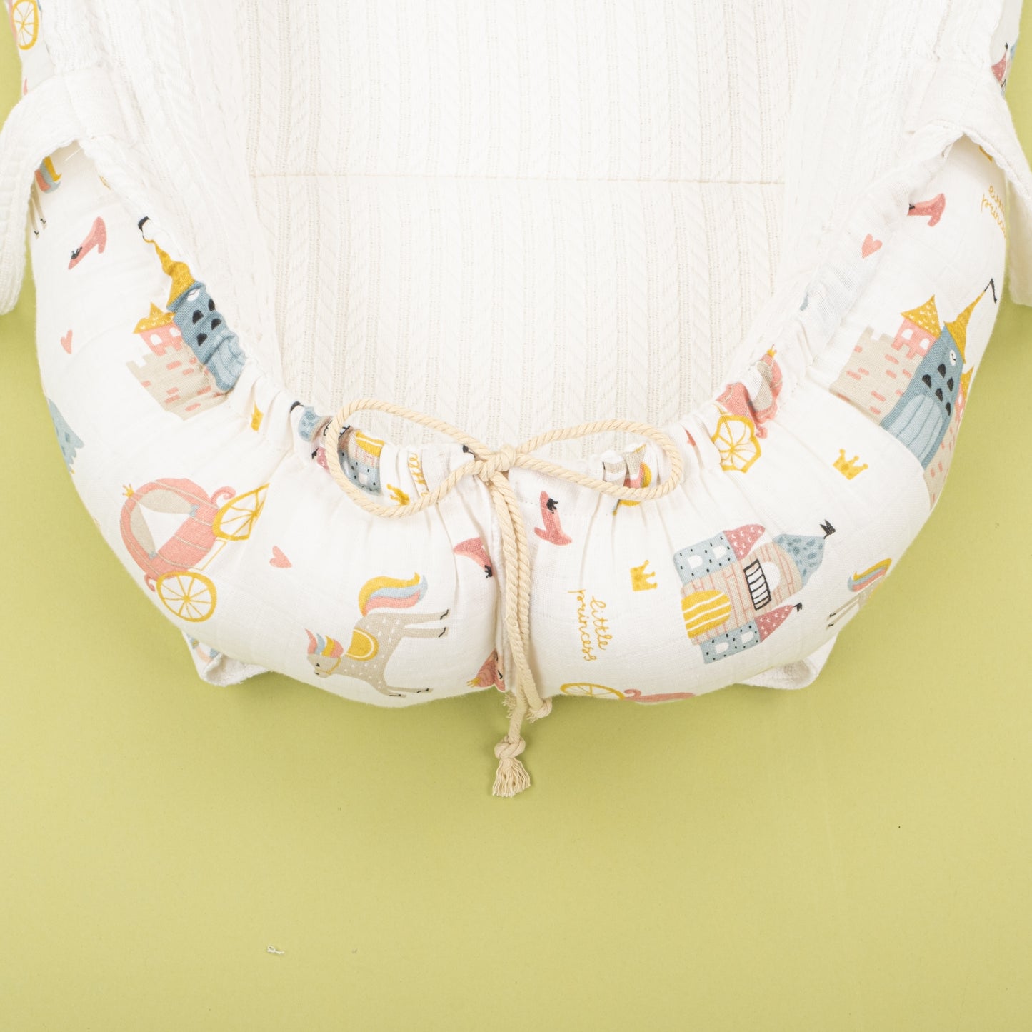 Babynest ve Yastık- Çift Taraflı - Beyaz Örgü - Sindirella