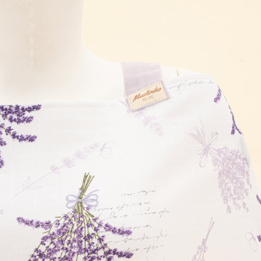 Çift Katlı Muslin Emzirme Önlüğü -  Lavanta