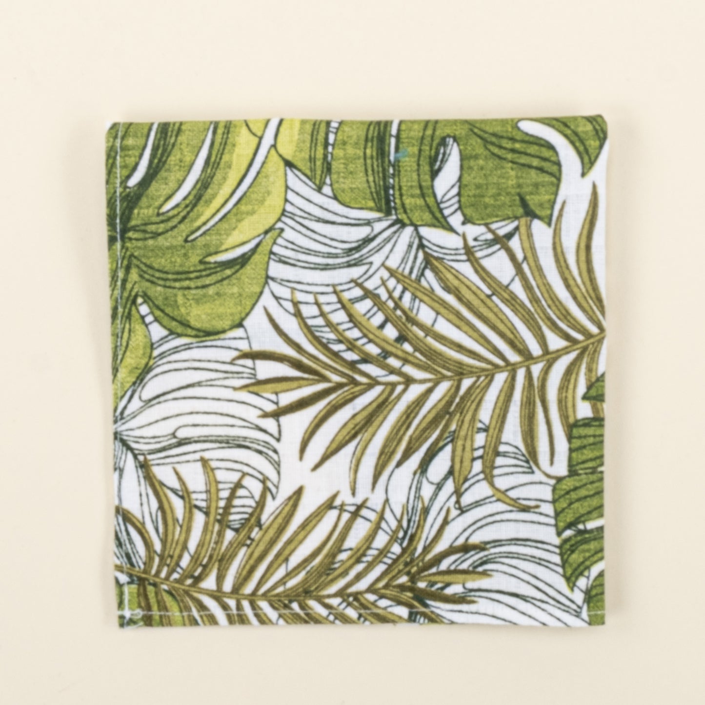 Önlük ve Mendil Seti - Tek Taraflı - Palmiye Yaprakları