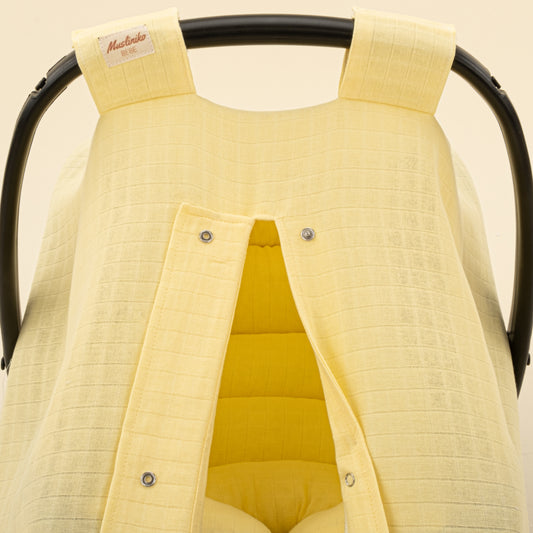 Puset Seti - Tek Taraflı - Sarı Muslin