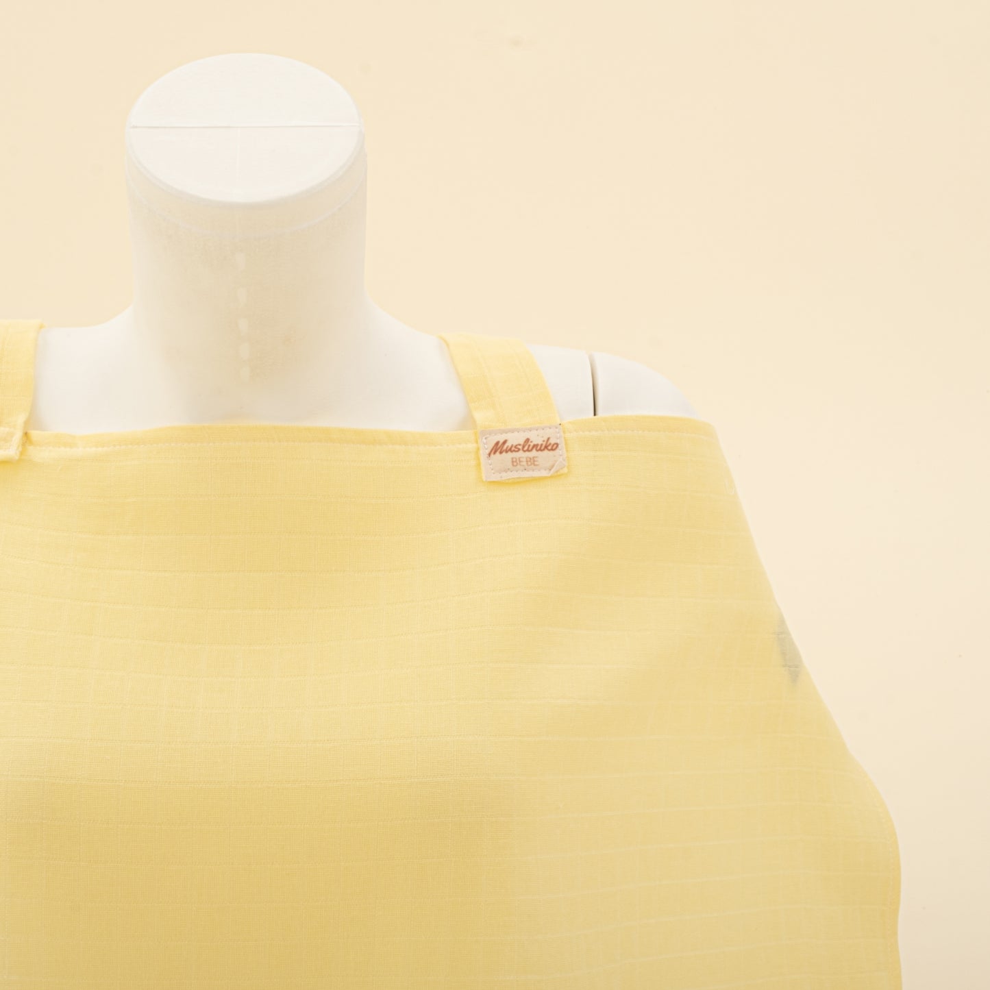 Çift Katlı Muslin Emzirme Önlüğü - Sarı Muslin