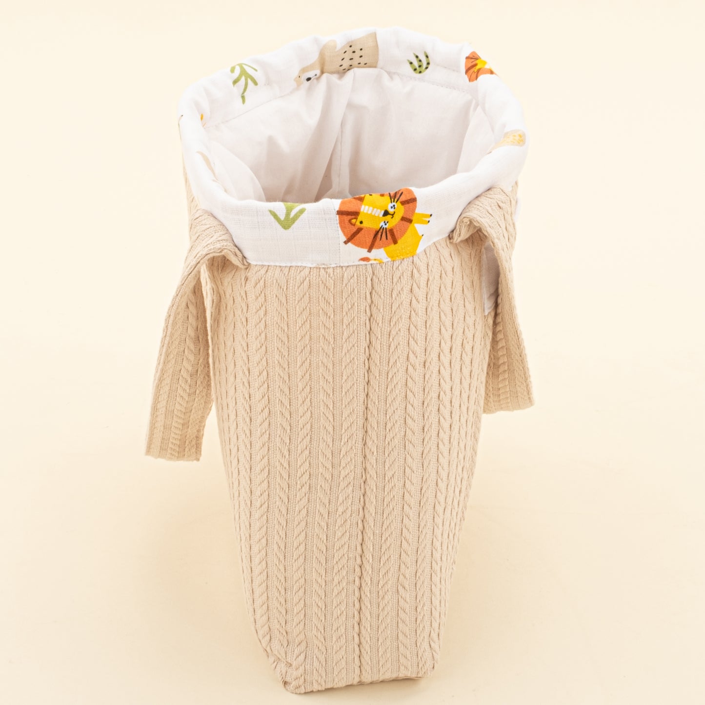 Bebek Bakım Çantası - Sütlü Kahve Örgü - Aslan