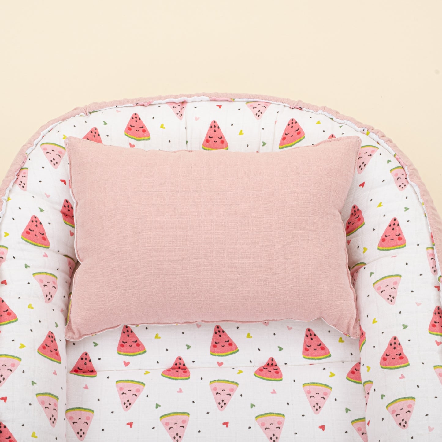 Babynest - Çift Taraflı - Pudra Muslin - Karpuz