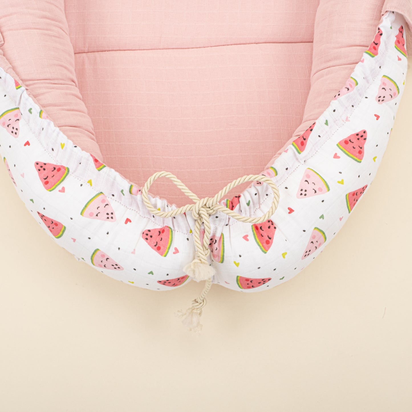 Babynest - Çift Taraflı - Pudra Muslin - Karpuz