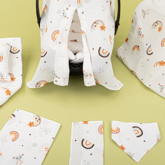 11 Parça Avantajlı Set - Tek Katlı - Turuncu Gökkuşağı