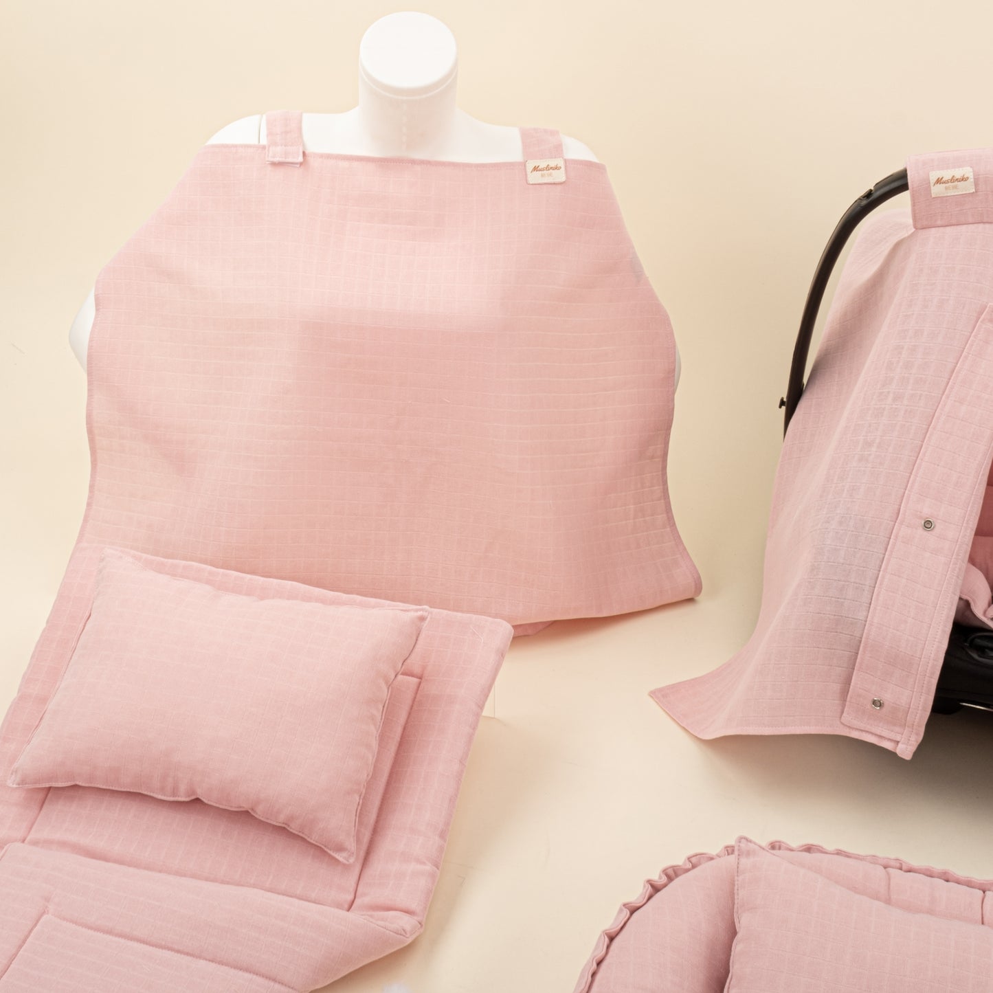 18 Parça Full Set - Tek Katlı - Pudra Muslin