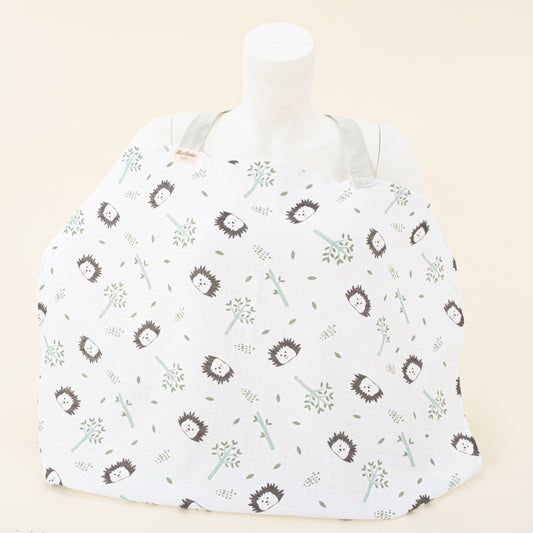 Çift Katlı Muslin Emzirme Önlüğü - Kirpi